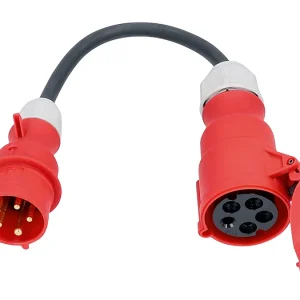 Ausverkauf Schwabe Adapterleitung für Elektroauto-Ladekabel E6 Eingang CEE 400V 16A 5-polig Ausgang CEE 400V 32A 5-polig