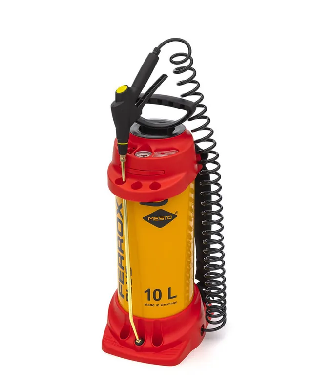 MESTO 10 Liter Hochdrucksprühgerät 3585P 6 bar ölfest TÜV/GS - Spiralschlauch Abverkauf