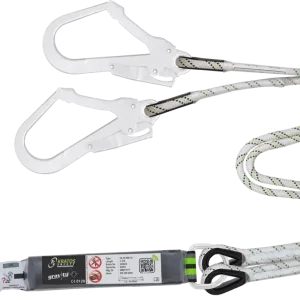 Schnäppchen Kratos Safety 3060015 Y-Verbindungsmittel mit Falldämpfer aus Kernmantelseil 1,50 m mit Karabiner