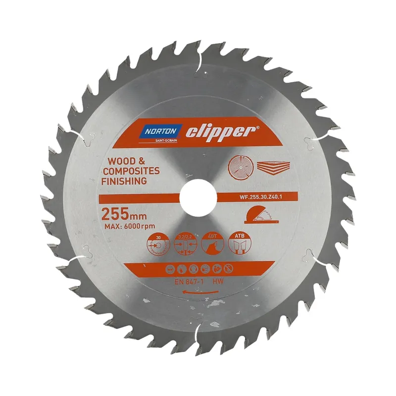 Norton Clipper Kreissägeblatt 255 x 3,2 x 30 mm, 40 Zähne Versand Am Gleichen Tag