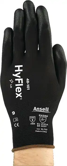 Handschuhe HyFlex® 48-101 Gr.8 schwarz EN 388 PSA II Nyl.m.PU ANSELL VE: 12 Paare Sale