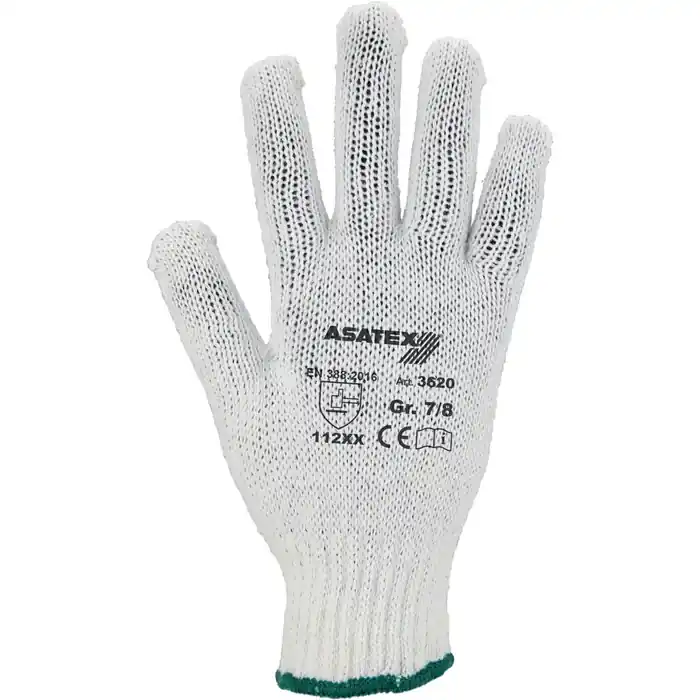 Jetzt Kaufen Handschuhe Gr.9/10 weiß/blau EN 388 PSA II Polyester/Baumwolle AT VE: 12 Paare
