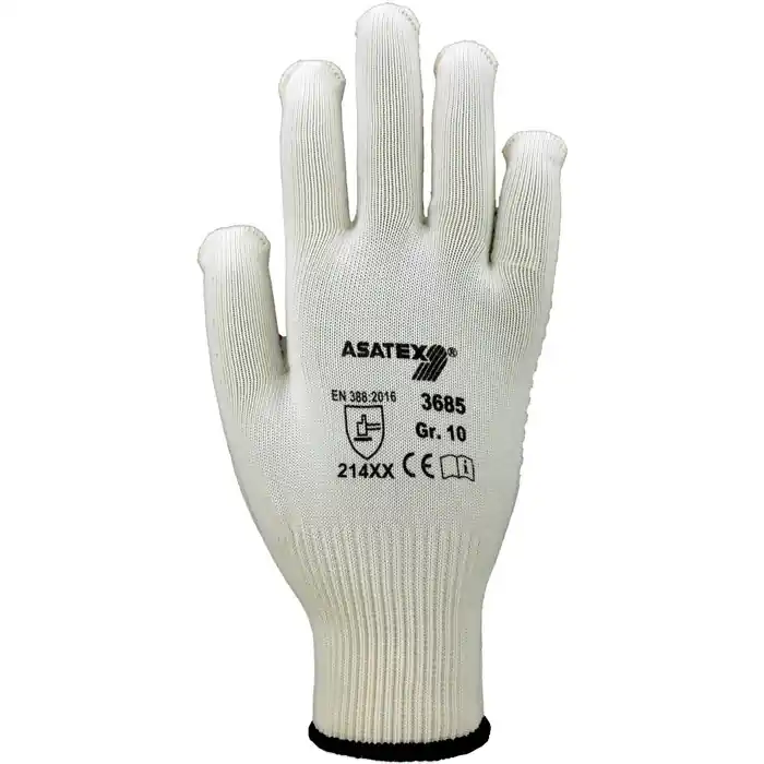 Handschuhe Gr.9 rot EN 388 PSA II Baumwolle (innen)/Polyamid (außen) ASATEX VE: 12 Paare Sonderangebot