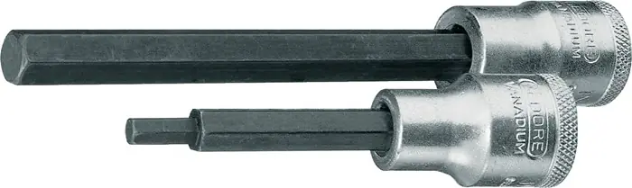 Neu Steckschlüsseleinsatz IN 19 1/2 Zoll Innen-6-kant SW 5mm L.60mm GEDORE