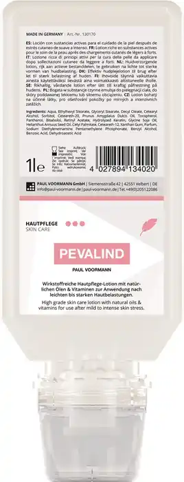 Hautpflegelotion PEVALIND 1l parfümiert Softflasche PAUL VOORMANN Preisreduziert