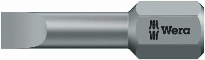 Saisonangebot Bit 800/1 TZ f.Schlitzschrauben 5,5mm L.25mm 1/4 Zoll C6,3 0,8mm zähhart,TZ WERA VE: 10 Stück