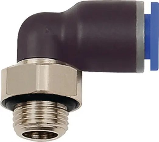 L-Steckverschraubung Bl.Ser.AG G 1/8 Zoll SW 14mm m.O-Ring,drehb.zyl.8mm RIEGLER VE: 10 Stück Expressversand