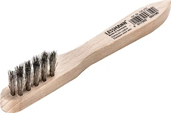Zündkerzenbürste L.150mm 0,15mm VA-Stahldraht gewellt 3-reihig LESSMANN Sichere Zahlung