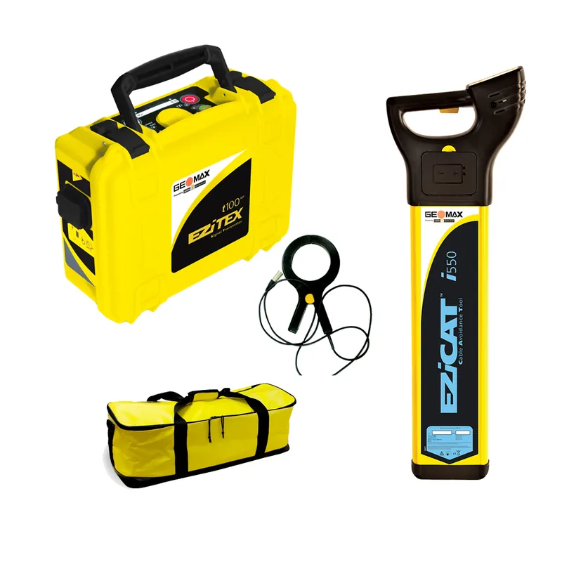 GEOMAX Leitungsortungsset Ezicat i550 inkl. EziTex t100xf, Transmitterklemme und Tragetasche Sichere Zahlung
