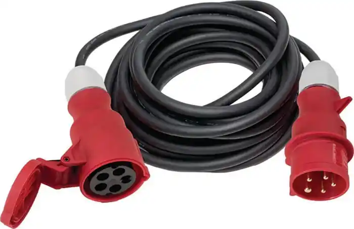 CEE-Verlängerung m.Phasenwendestecker 32 A 400 V 25m H07RN-F 5x4mm² schwarz IP44 Rabatt