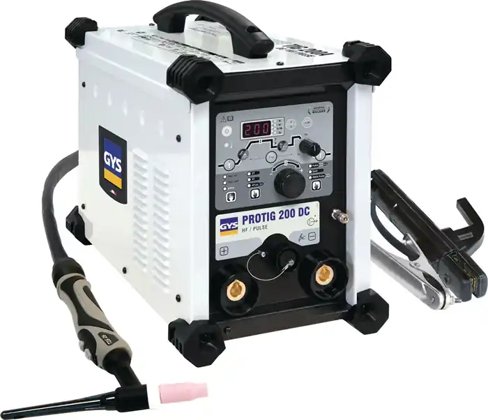 TIG-Schweißanlage PROTIG 200 DC HF m.Zub.5-200 A gasg.GYS Super-Preis
