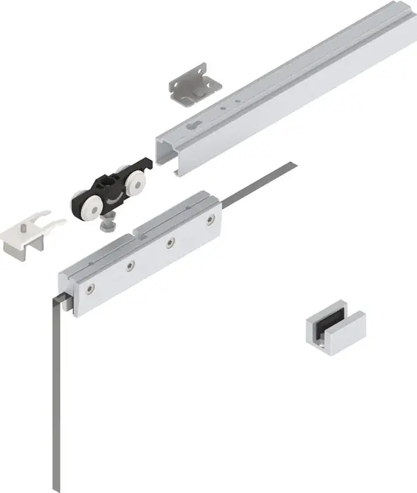Schiebetürsystem 73 80kg 1700mm EV1 elox.GLT 8/10mm Kompletts. Sonderangebot