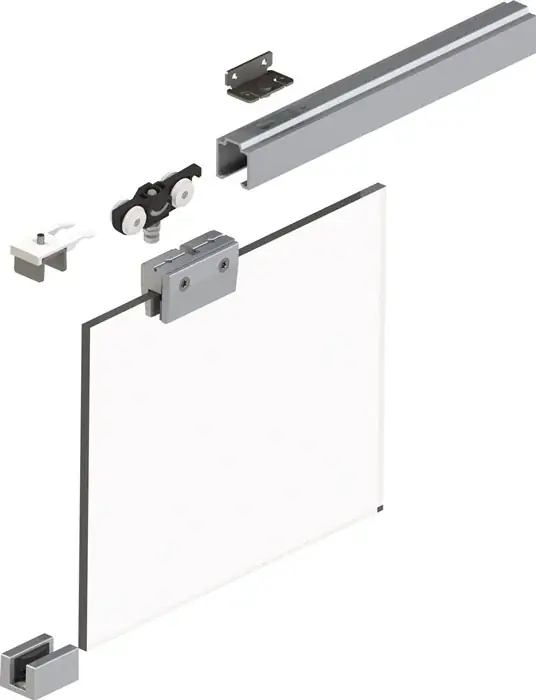 Neue Kollektion Schiebetürsystem 73 50kg 2500mm EV1 elox.1110 -1300mm Wm.Kompletts.