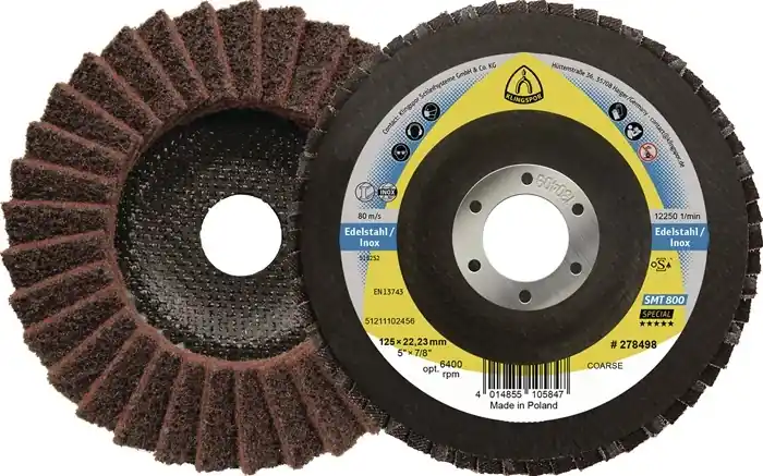 Neue Kollektion Fächerscheibe SMT 800 D.125mm K.very fine 12Grad gewölbt INOX NK KLINGSPOR VE: 5 Stück