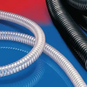 Absaug- u.Förderschl.AIRDUC® PUR 355 HT ID 40mm transp.5mm L.10m Rl. VE: 10 Meter Abverkauf