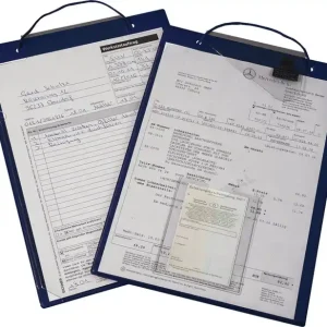 Auftragstasche m.Klettverschluss u.2 Fächer DIN A4 blau VE=10 St. Ausverkauf