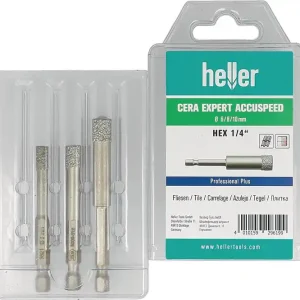 Feinsteinzeugbohrer Cera Expert Accuspeed 3-tlg.D.6,8,10mm Schaft 6-kant HELLER Aktuell
