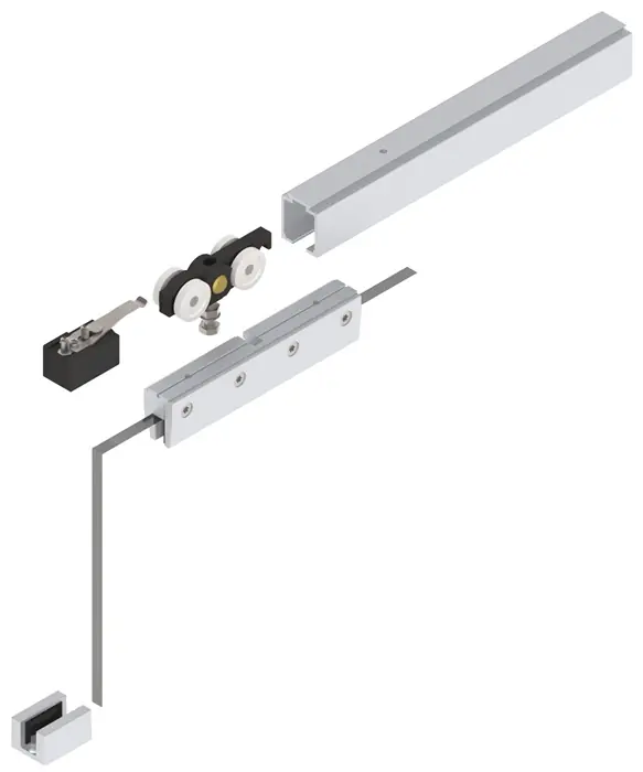 Schiebetürsystem 140 2500mm EV1 elox.1250-1500mm Wm. Highlight