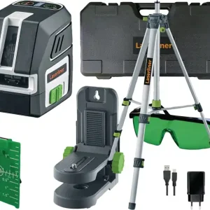 Kreuzlinienlaser PocketCross-Laser 2G ± 3,5Grad ± 0,3 mm/m 55m Kompaktstativ Must-Have