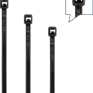 Beliebt Kabelbinder L.100mm B.2,5mm PA 6.6 schwarz 80N 100St./Btl.