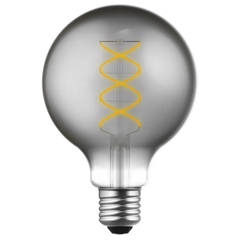 Led Filament Leuchtmittel - Globe G95 E27 4,5W 140lm 1800K Smokey 330° - dimmbar Bestpreis