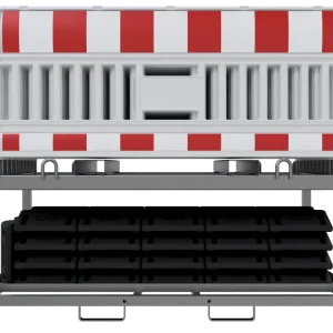Beliebt SET mit 20 Absperrschrankengitter RA1/A und 21 Fußplatten auf Lager- und Transporttraverse
