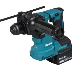 Expressversand Makita DHR183RTWJ Akku-Kombihammer für SDS-PLUS 18V / 5,0 Ah, 2 Akkus + Ladegerät mit Staubabsaugung DX16 im MAKPAC