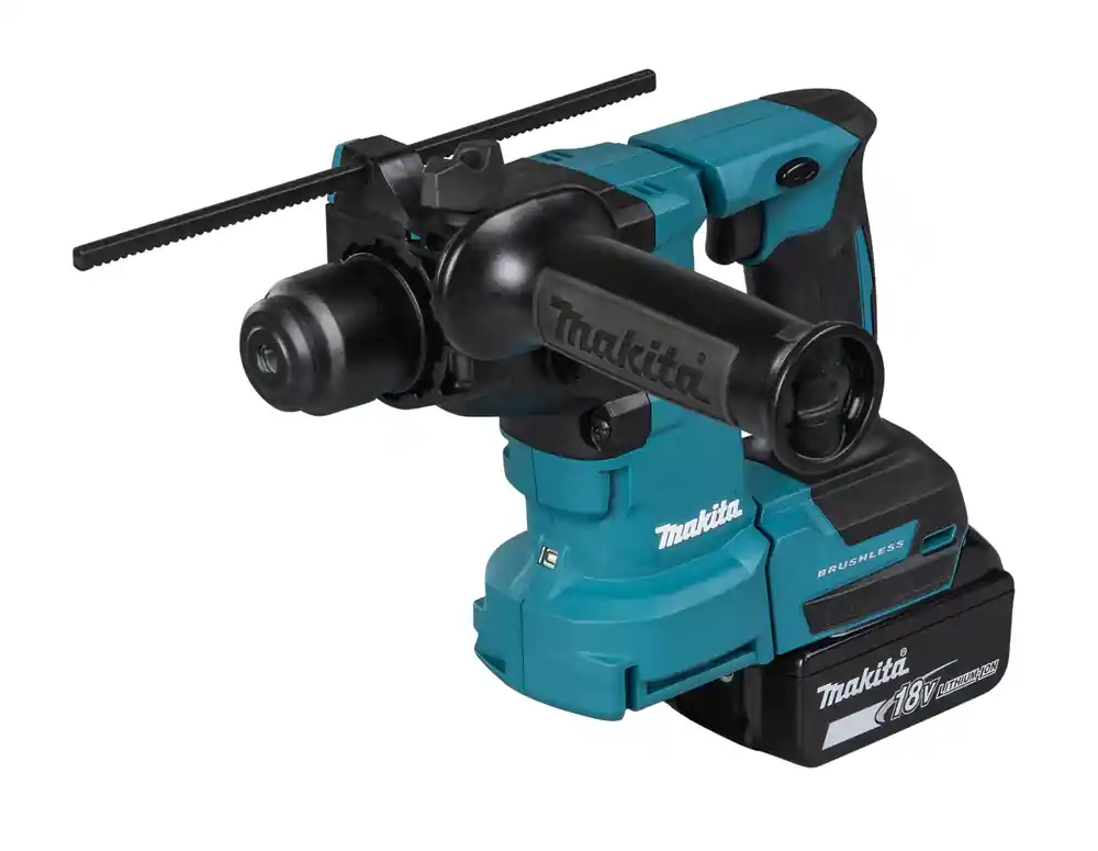Expressversand Makita DHR183RTWJ Akku-Kombihammer für SDS-PLUS 18V / 5,0 Ah, 2 Akkus + Ladegerät mit Staubabsaugung DX16 im MAKPAC