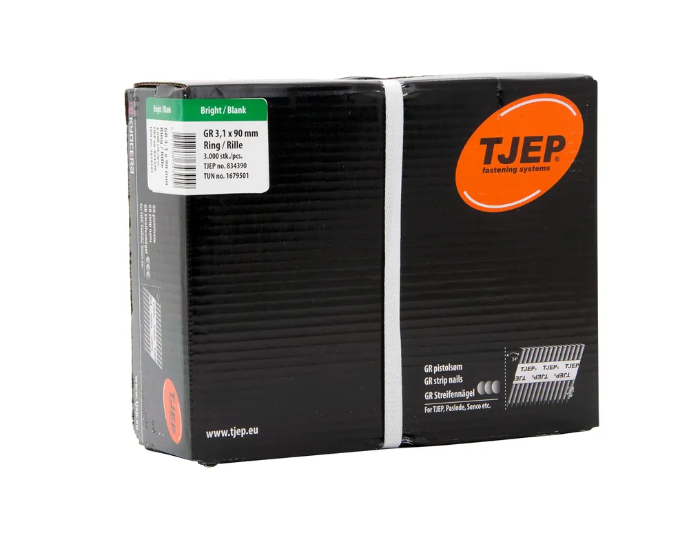 TJEP GR31/90 Rillennagel blank D-Kopf Jumbo-Box 3.000 Stk. Echt