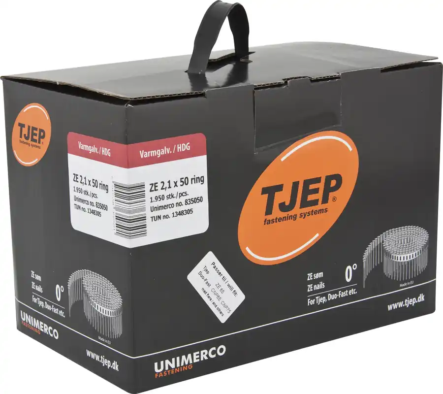 TJEP ZE21/50 Rillennagel feuerverzinkt Rundkopf. Box 1.950 Stk. Expressversand