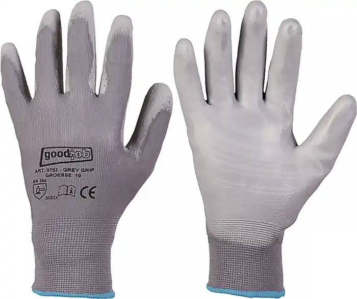 Versand Am Gleichen Tag Handschuh GREY GRIP Gr.7 grau EN 420/EN 388 PSA II GOODJOB VE: 12 Paare