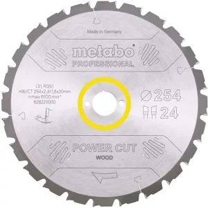 Kreissägeblatt power cut wood professional D254xB2,4xBohrung30mm 24Z. WZ 5Gr.neg Sale