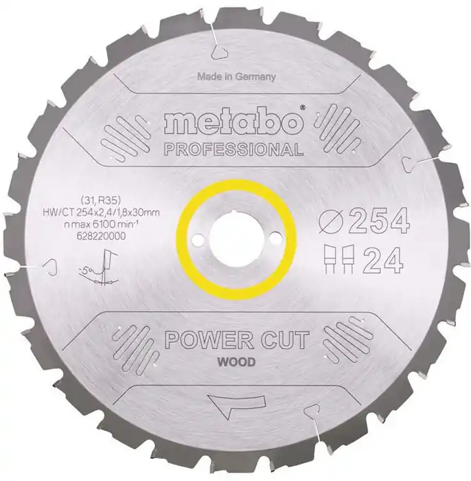 Kreissägeblatt power cut wood professional D254xB2,4xBohrung30mm 24Z. WZ 5Gr.neg Sale