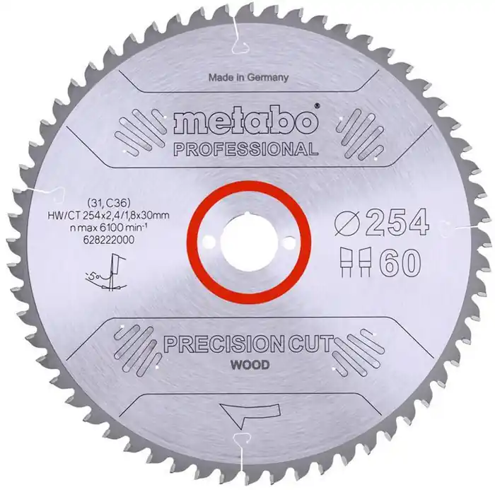 Kreissägeblatt precision cut wood professional D254xB2,4xBohrung30mm 60Z. WZ Highlight