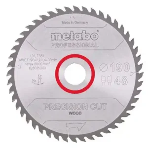 Kreissägeblatt precision cut wood professional D190xB2,2xBohrung30mm 48Z. WZ Schnäppchen