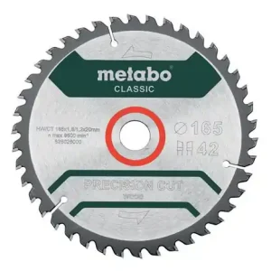Kreissägeblatt precision cut wood classic D165x1,8/1,2xBohrung20mm Z.42 WZ HW/CT Bestseller
