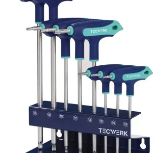 Bestseller Schraubendrehersatz m.Quergriffen TX10-TX45 Seitenabtr.m.Bohr.8-tlg.TECWERK