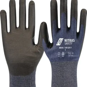 Geprüft Schnittschutzhandschuhe 3D CUT F Gr.9 marineblau/schwarz EN ISO 21420,EN 388 VE: 10 Paare