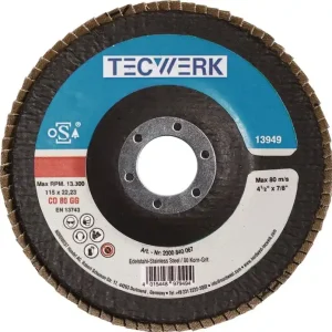 Direktkauf Fächerscheibe D.115mm K.60 kon.INOX CO TECWERK VE: 10 Stück