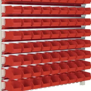 Sichtlagerkastenset H1000xB1010xT180mm STA verz.m.Sichtlagerk.72xMK5 rot Sale