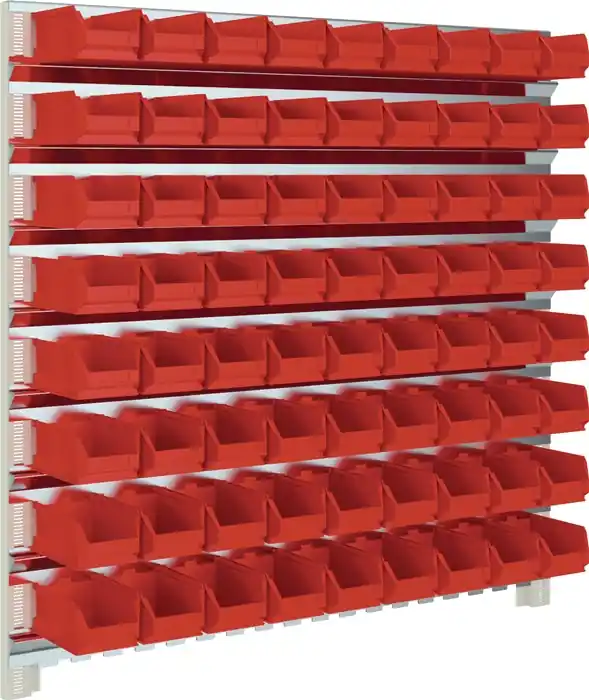 Sichtlagerkastenset H1000xB1010xT180mm STA verz.m.Sichtlagerk.72xMK5 rot Sale