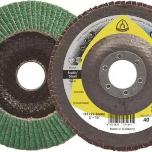 Abverkauf Fächerscheibe SMT 976 D.125mm K.40mm gewölbt 6Grad VA keramischer Korund VE: 10 Stück