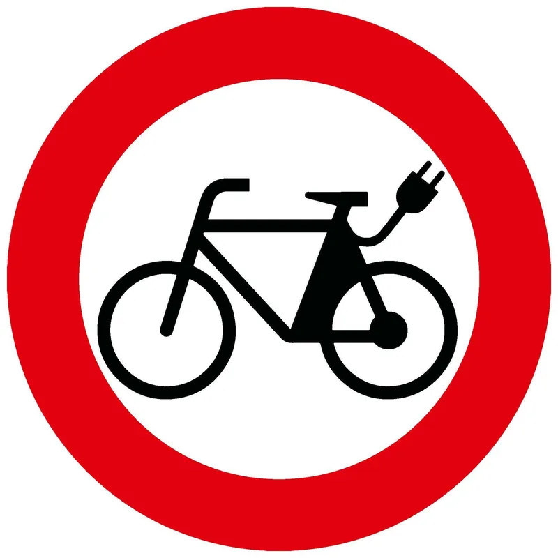 PROline-thermo Markierungsfolie, Verkehrsschild 'Verbot für E-Bikes', d 750 mm Letzte Chance