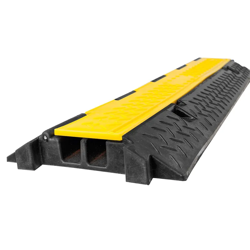 MORION Kabelbrücke 2-Kanal, Hartgummi, 245x1000x45 mm, schwarz, gelber Deckel, Kabelkanäle 25x30mm Sale