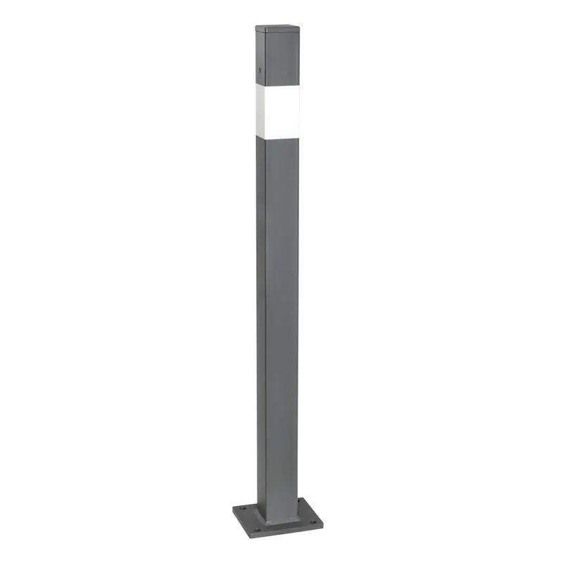 Schneller Versand MORION Absperrpfosten 70 x 70 mm feststehend - zum Aufdübeln mit Bodenplatte