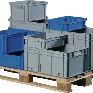 Highlight Transportbehälter L300xB200xH120mm grau PP Muschelgr.Seitenwände geschl.TECWERK