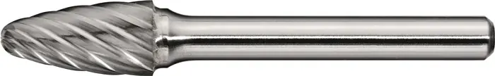 Geprüft Frässtift RBF INOX D.6mm Kopf-L.18mm Schaft-D.6mm HM Verz.Normal,fein TECWERK