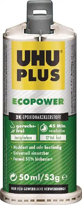 2K-Epoxidharzklebstoff UHU PLUS ECOPOWER 53g honigfarben Doppelkart.UHU VE: 6 Stück Online Kaufen