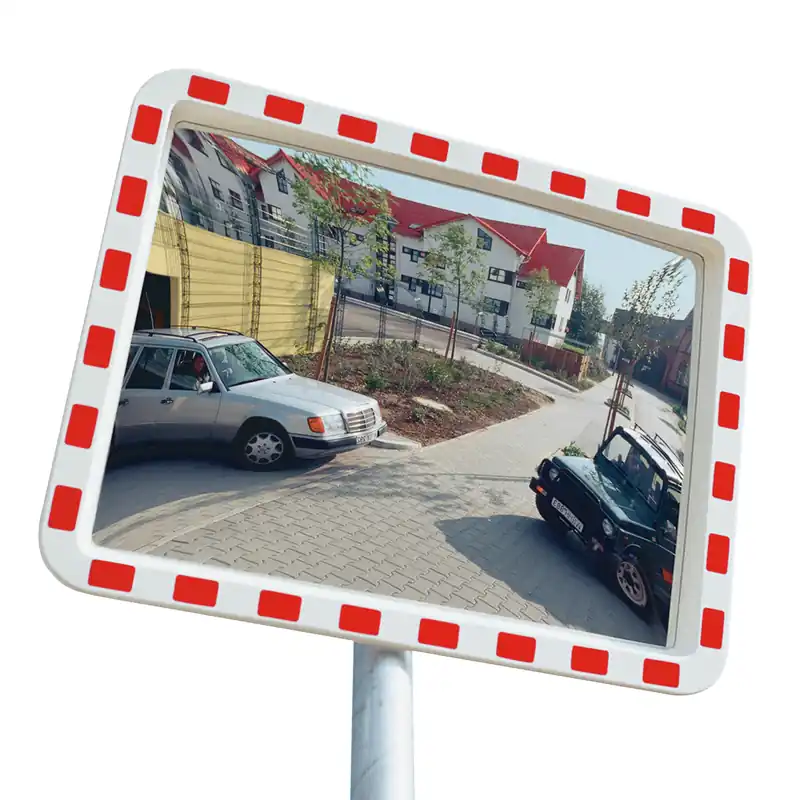 EUCRYL Verkehrsspiegel aus Acrylglas rechteckig - inkl. integrierter Halterung Preisknaller