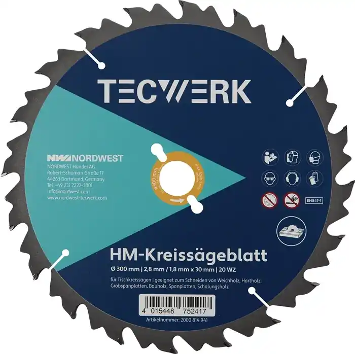 Garantierte Lieferung Tischkreissägeblatt AD 400mm Z.28 WZ Schnitt-B.3,2mm TECWERK